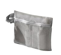 Sacs à fermeture éclair en maille - Sacs en maille avec fermeture éclair, trousse de toilette portable, premier ensemble de sacs de toilette, cadeaux d'anniversaire pour voyage, camping, cosmétiques