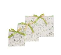 Sacs à feuilles d'aquarelle de forêt, 12 paquets, avec nœud Double ruban, fourre-tout en papier Style fait la main for vêtements, boulangerie