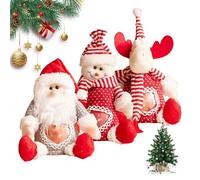 Sacs à friandises de Noël avec motif Père Noël et bonhomme de neige - Pochettes à bonbons en forme d'élan - Idéal pour les collations au chocolat et pop-corn - Fournitures de pâtisserie festives pour