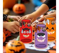 Sacs à friandises d'Halloween, cartes en forme de pot, sacs à friandises d'Halloween - Projets d'artisanat Pochette à goûter pratique pour sucettes, gelée, chocolat, petits jouets
