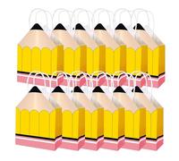 Sacs à friandises en forme de crayon | Sac en papier en forme de crayon pour enseignant, fournitures de semaine d'appréciation des enseignants pour université, lycée, salle de classe
