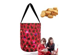 Sacs à friandises lumineux Trick Or Treat,Sac d'Halloween éclairé,Seau à friandises réutilisable multifonctionnel | Sacs de Noël à lumière LED Multifonctionnel Réutilisable Goody Bucket Bag Seau rouge