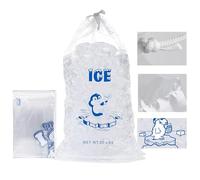 sacs à glace - Sac à morceaux de glace, 10 pièces, sac portable à cordon pour morceaux de glace | Sacs à glace vides robustes, sacs de stockage de glace pour congélateur, sacs générateur de glace