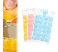 Sacs à glaçons jetables pour congélateur, sacs à glaçons de glaçon à grilles d'auto-sceau, Sacs de fabricant de glace à libération facile à rejet pour le cocktail, le jus, les boissons (10pcs)