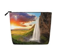 Sacs à goûter réutilisables avec fermeture éclair Motif cascade, champ de rivière et coucher de soleil