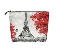 Sacs à goûter réutilisables avec impression Paris, grande capacité, trousse de toilette de voyage, trousse de maquillage avec fermeture éclair