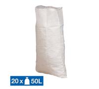 Sacs à gravats blancs 50 L, lot de 20