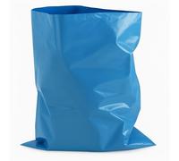 Sacs à gravats bleus en polyéthylène 400 g, 50,8 x 76,2 cm - Sacs à déchets très résistants, 10 sacs par boîte