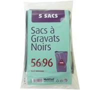 NC Sacs À Gravats Multiplast H.96 X L.56 Cm X Ep.130 Micron Noir