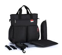 Sacs à langer Handy Baby Sacs à langer Wipable Totes 4pcs Sacs fourre-tout à changement de luxe Mummy (noir)