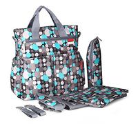 Sacs à langer Handy Baby Sacs à langer Wipable Totes 4pcs Sacs fourre-tout à changement de luxe Mummy (bleu)