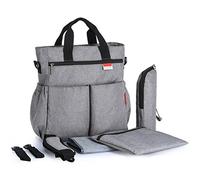 Sacs à langer Handy Baby Sacs à langer Wipable Totes 4pcs Sacs fourre-tout à changement de luxe Mummy (gris)