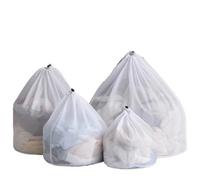 Sacs à linge en filet, Organisateur de sac à linge en maille, 4 pièces, plusieurs tailles for voyage famille(Fine Mesh,60x80cm)