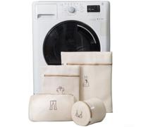 Sacs à linge en maille polyester double couche pour lavage en machine, y compris soutien-gorge, lingerie et tissus fins (A)