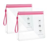 Sacs à liquides de sécurité aéroportuaire, sac à liquide d'aéroport 20 x 20 cm, approuvé par la TSA, sac transparent de 20 cm x 20 cm, trousse de maquillage d'aéroport, bagage à main essentiel de