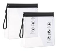 Sacs à liquides de sécurité aéroportuaire, sac à liquide d'aéroport 20 x 20 cm, approuvé par la TSA, sac transparent de 20 cm x 20 cm, trousse de maquillage d'aéroport, bagage à main essentiel de