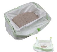 Sacs à litière pour chat, design à cordon pour chat, bac à litière sans pile, facile à utiliser, sac à déjections avec trou filtrant, en raison de la conception d'une poignée de traction et