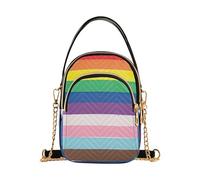Sacs à main à une épaule pastel pour téléphone, portefeuille, chaîne, sac à main matelassé, fermeture éclair, sac à main, boller, fourre-tout, drapeau LGBTQ, pinceaux, fierté des droits