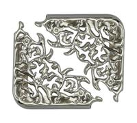 Sacs à main en métal avec bords à clip pour sacs, protection des coins de livres en métal, 2 boucles décoratives fixes avec protection de sécurité - Couvertures anciennes pour cahiers triangulaires,