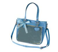 Sacs à main en polyuréthane, sacs à bandoulière, poche sous les bras, portefeuille transparent, aisselles, voyage, style japonais, sac à bandoulière, sac à main transparent, bleu