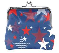 Sacs à main et pochettes en cuir bleu marine étoiles patriotiques personnalisés Cute Zip Kiss Petit sac à main pour bagatelle, Étoiles patriotiques Marine, Classique, Patriotic Stars Navy, Classique