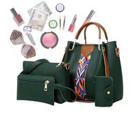 Sacs à main et sacs à main pour femme | Pochettes en cuir, sacs à main pour femmes en polyuréthane avec poignée sur le dessus, vert, Refer to description