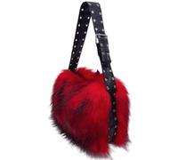 Sacs à Main Femme Cabas en Fausse Fourrure Sac Fluffy Sac À Main | Sac à Épaule Fourrure Cabas Doux Sac Mignon Pour Femme, Maman, Amie Demoiselles d Honneur Bandoulière avec Fermeture Éclair