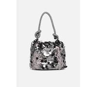 GUESS Sac à épaule bandoulière anthracite argenté pour femme - Holiday Shine Top Handle Pouch Pewter 326656