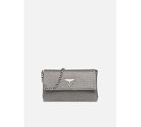 GUESS Pochette Zalina Flap Clutch à bandoulière, Argenté, Taille unique