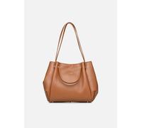 Sacs à main Lancaster Sac cabas épaule Foulonné Double LOUISA pour T.U Marron