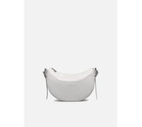 Sac demi lune Zippé Suave Ace Gris clair en cuir Gris