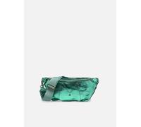 PIECES PCMILLA Leather BUMBAG FC, Sac Femme, Aqua Green/AOP:Metallic Croco, One Size