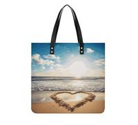 Sacs à main pour femme en forme de cœur romantique - Sac à main tendance en cuir végétalien - Sac seau souple pour femme - Sacs à main pour le travail, les voyages, une utilisation décontractée