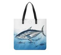 Sacs à main pour femme Thon bleu Thunnus Sac à main tendance en cuir végétalien, sac seau souple pour femme - Sacs à main pour le travail, les voyages, une utilisation décontractée, cadeaux