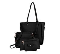 Sacs à Main pour Femmes, 1set 4 en 1 Sacs Sacs Soft PU en Cuir PU Handle Sacs Sac à Banc de Sacs à bandoulière Cartes de Portefeuille de Sacs à bandoulière Perfectionneux pour Une Utilisation quotid