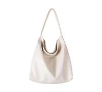 Sacs à main pour femmes - Sacs à main en cuir synthétique souple - Avec fermeture à boutons-pression - Pour femme, beige, One Size