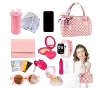 Sacs À Main pour Filles avec Accessoires | Mon Premier Ensemble De Sacs À Main pour Fille avec Accessoires Et Jeux De Maquillage en Fourrure pour Petites Filles De 3 À 6 Ans