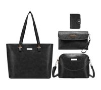 Sacs à Main pour Ordinateur pour Femmes,4 Pièces en Cuir PU Sacs de Voyage pour Ordinateur - Accessoire Mode De Rangement Pour Trajet Quotidien Et W nd