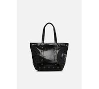 Sacs à main Vanessa Bruno Cabas M Zippe Porte Epaule Zippe En Cuir Froisse Et Œillets pour Sacs T.U Noir