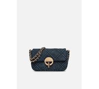 Sacs à main Vanessa Bruno Nano Moon En Denim Debosse Avec Chaine Fine Cuir Entrelace pour Sacs T.U Bleu