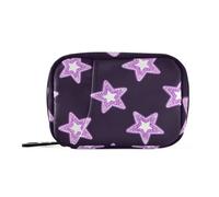 Sacs à médicaments roses à paillettes avec compartiments détachables, étui de voyage portable pour sac à main, Faux étoiles à paillettes roses, Taille unique