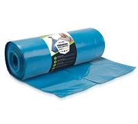 Sacs à ordures extra-solides 120 litres - 70 μ 10 pièces - TYPE 100 - STRONG & Tear-proof - 1 sac en rouleau, sacs à ordures robustes LDPE taille 70 x 110 cm pour commercial, jardin, sac bleu