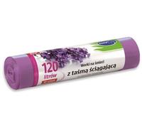 Sacs à ordures LDPE, Lavande, 120 L, 10 pcs/rouleau Stella