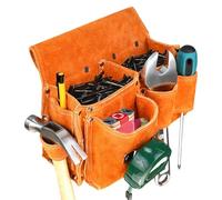 Sacs à outils pour homme | Pochette à outils en cuir de vache de grande capacité, ceinture multifonctionnelle pour soudage, pêche, construction, jardinage, atelier, électricien