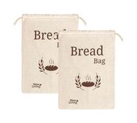 Sacs À Pain 2 Pièces, Sacs À Cordon, Sacs De Stockage Des Aliments, Sacs De Rangement Portables, Sacs De Rangement De Cuisine