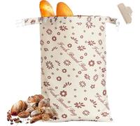 Sacs À Pain Premium - 100% Coton & Cire D'abeille, 12x17inch Sac À Pain En Cire D'abeille, Réutilisables, Reste Frais Jusqu'À 3 Fois Plus Longtemps, Accueille Parfaitement Vos Pâtisseries (1pc,B)