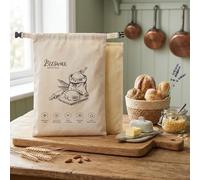 Sacs à pain réutilisables en coton infusé de cire d'abeille pour maintenir la texture et l'intégrité de la croûte pendant le stockage