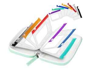 Sacs à pilules - 23 x 12 x 4 cm, supplément étanche, étui en silicone | avec 14 compartiments, pochette à pilules de voyage réutilisable à fermeture éclair avec codage couleur, pour personnes âgées