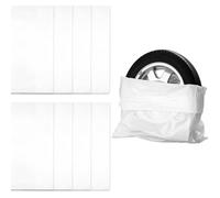 Sacs à pneus 8 pièces jusqu'à 22 pouces, rangement / transport solide + protection de jante - pneus été/hiver - Tyre Bags, housse de pneu, sac / housse, sacs de pneus (blanc)