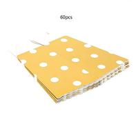 Sacs à pop-corn de style rayé 60 pièces, boîtes à friandises pour fête d'anniversaire, soirée cinéma, carnaval, récipients à pop-corn en papier avec design debout, 3 stylets (Boîte à pop-corn à pois